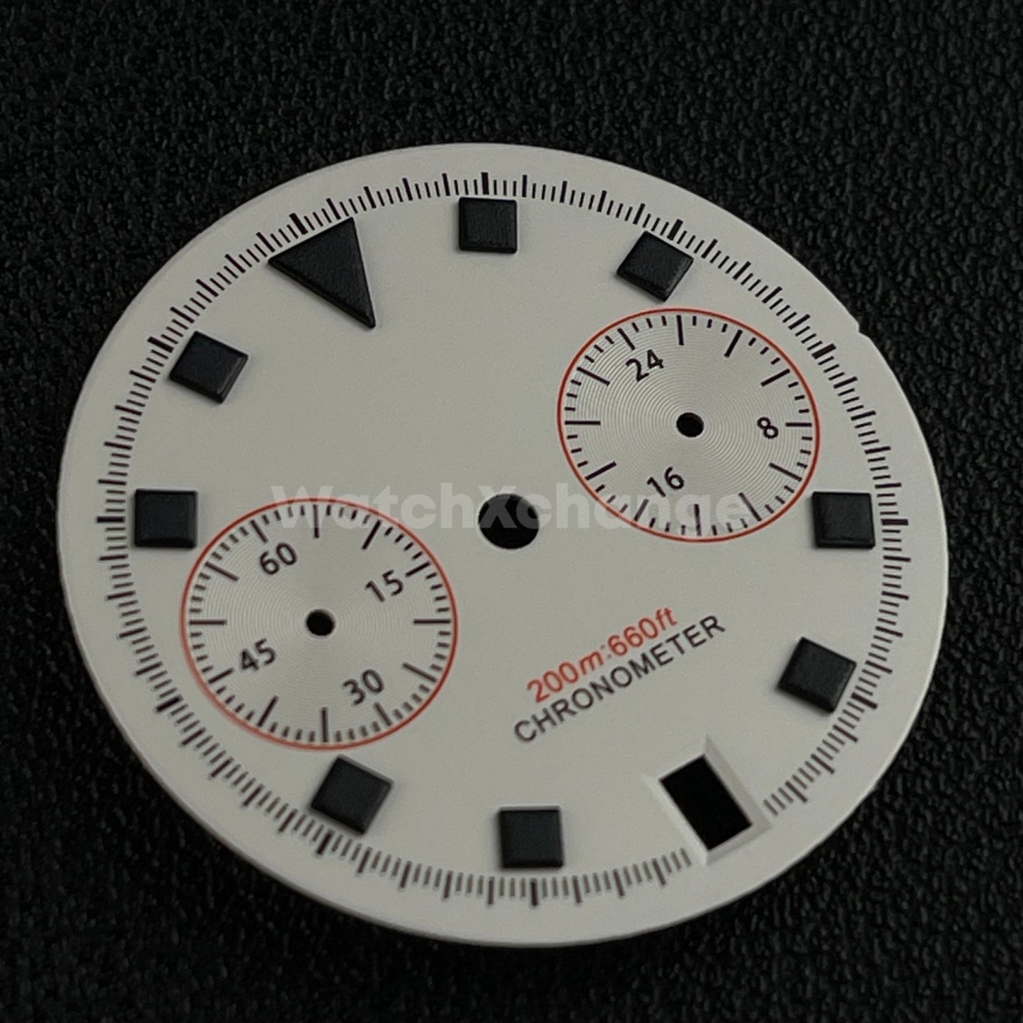 White 30mm Modified Watch Dial Accessory for VK64 Quartz Movement