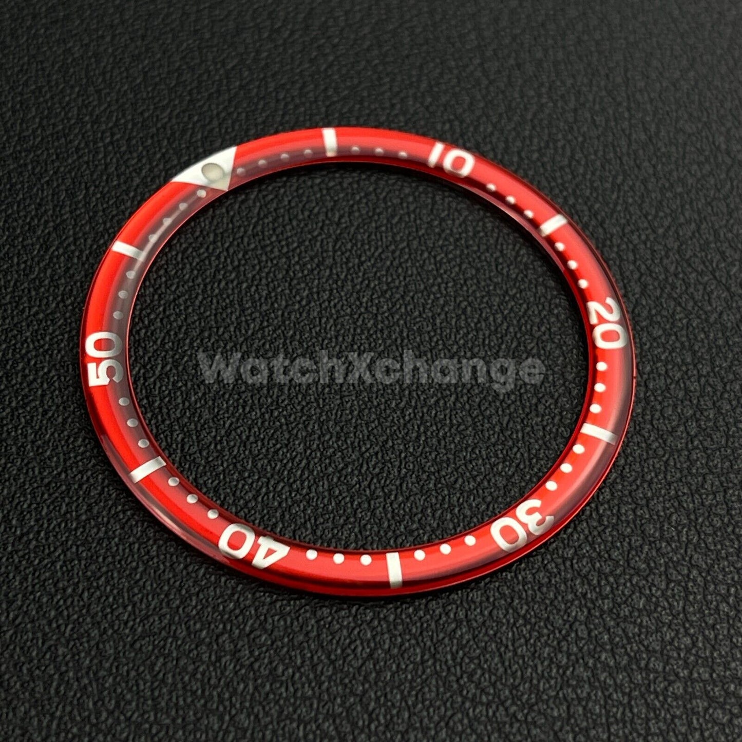 Red & Silver 38mm Flat Resin Bezel Insert For Divers Watch Seiko Mod SKX SRPD