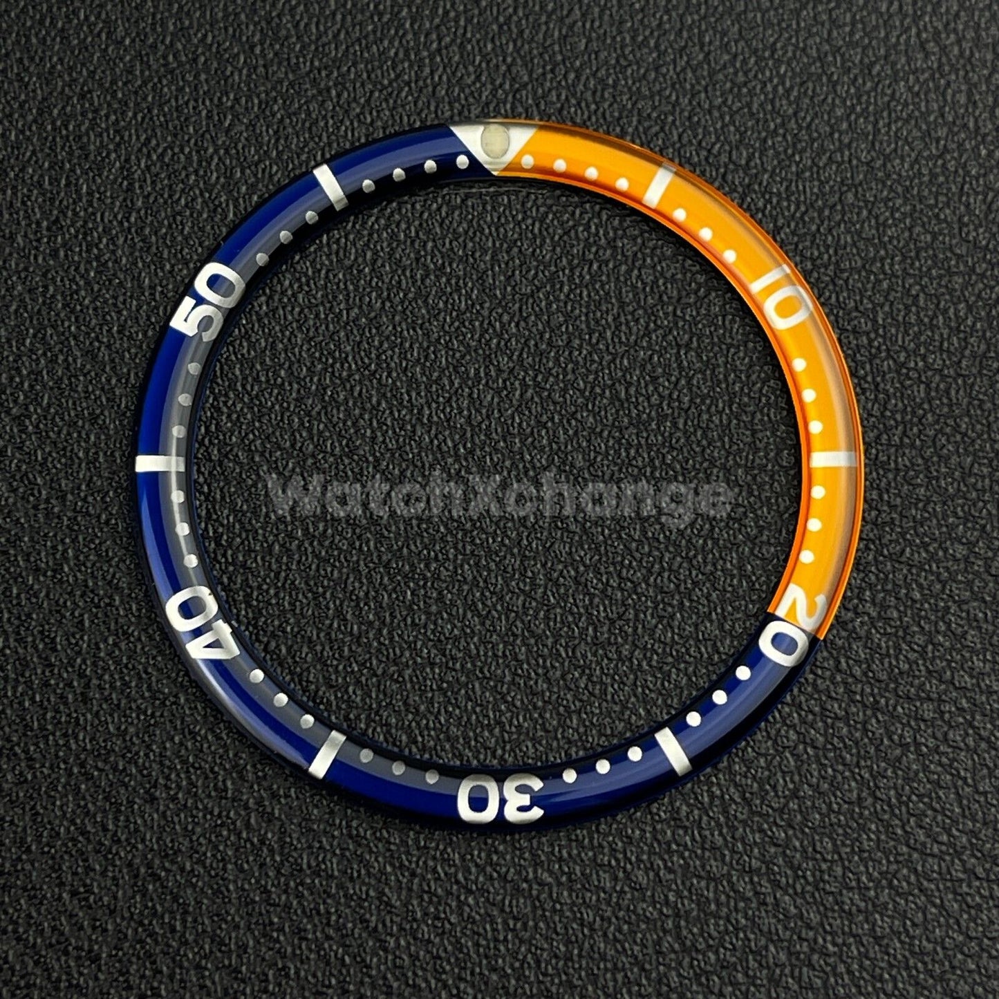 Blue & Orange 38mm Flat Resin Bezel Insert For Divers Watch Seiko Mod SKX SRPD