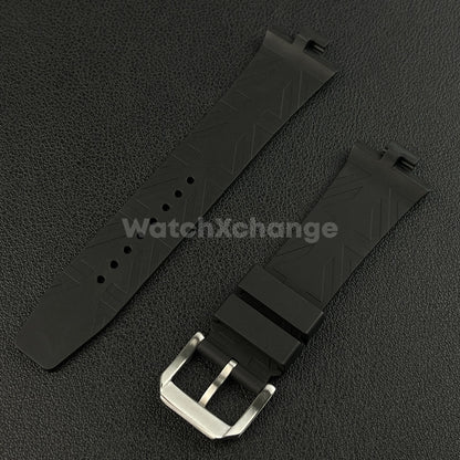 Black Rubber Watch Strap For Citizen Tsuyosa NJ0150 NJ0151ME NJ01510158 9mm