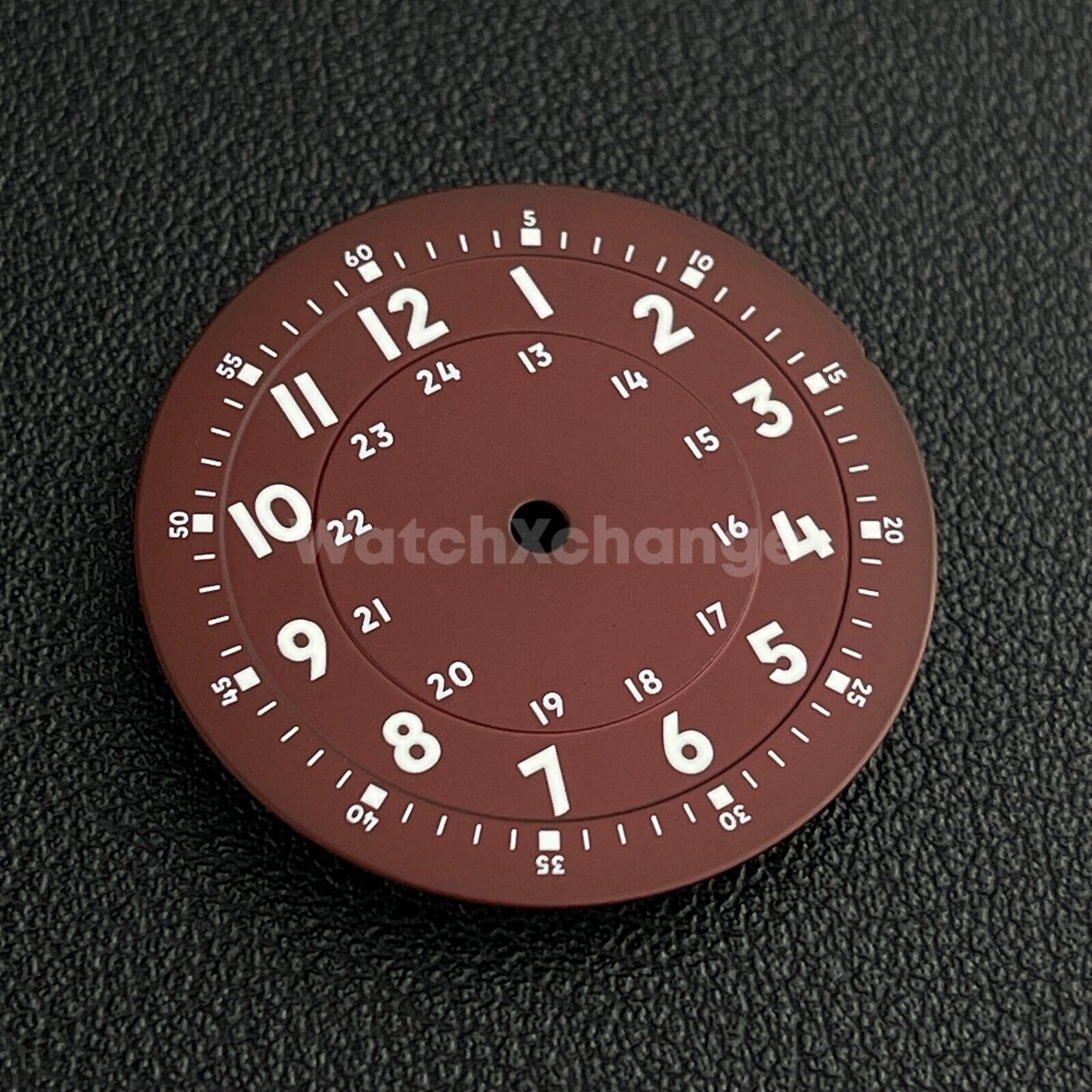 29mm Red Watch Dial w/Green Luminous Replacement for NH35 NH36 Movement Parts