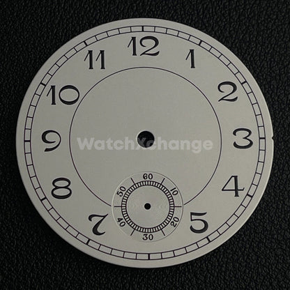 38.9mm White Watch Dial For ETA 6498 Seagull ST36 Movement Part