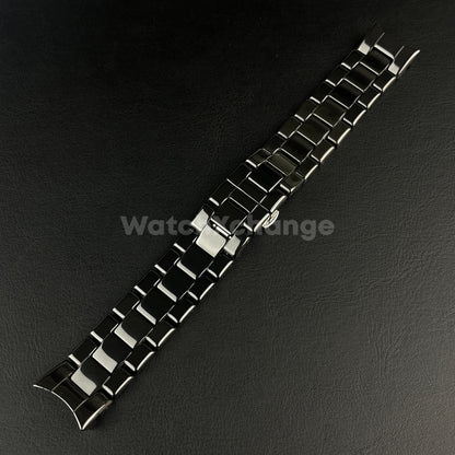 For Emporio Armani AR1400 Watch Black 22mm Ceramic Strap Band Bracelet Clasp