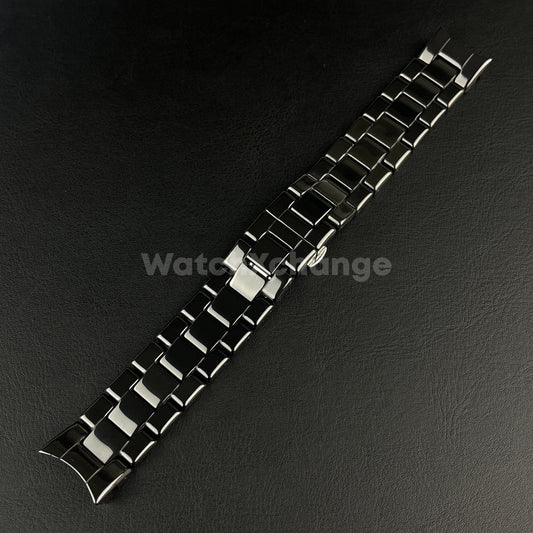 For Emporio Armani AR1400 Watch Black 22mm Ceramic Strap Band Bracelet Clasp