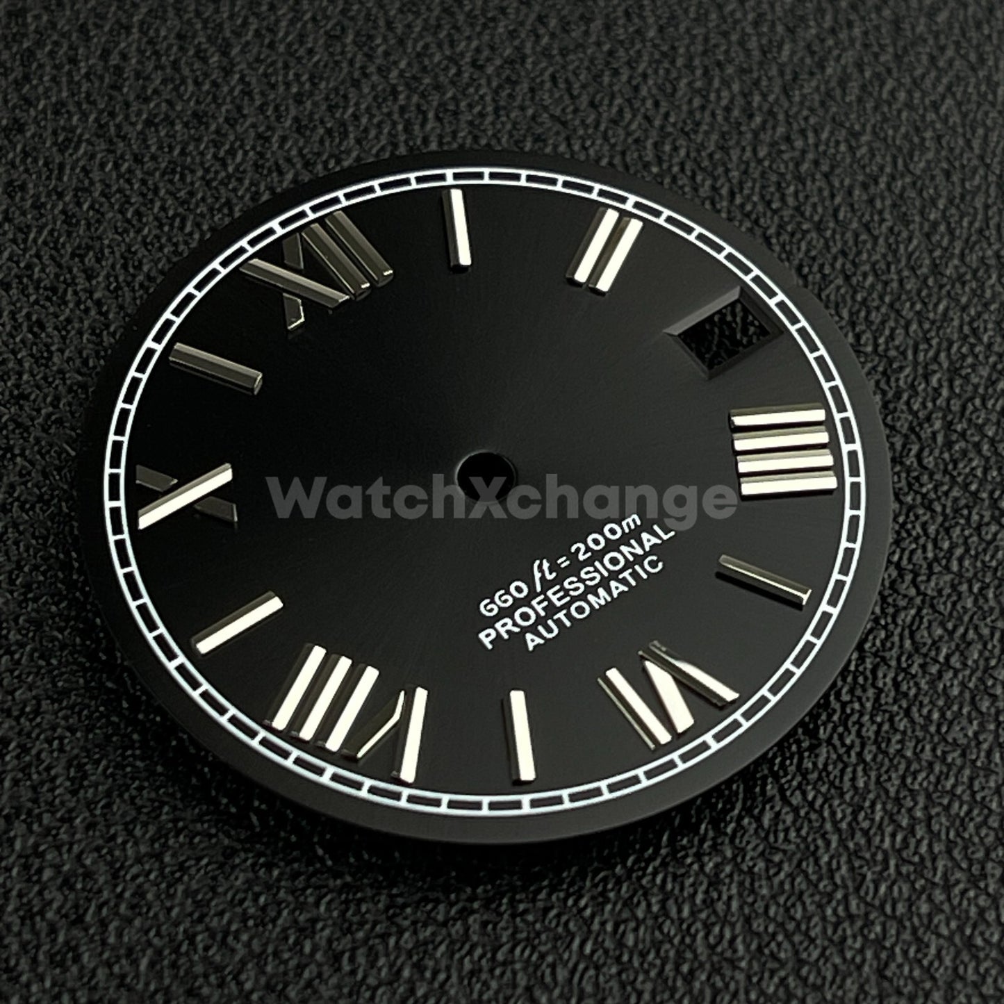 28.5mm Black Roman Numeral Watch Dial for SEIKO NH35 4R35 Movements