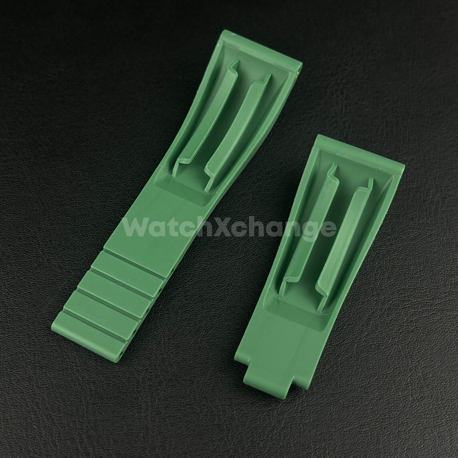 20mm 21mm Green Silicone Rubber Watch Strap Band For Rolex OYSTERFLEX GMT