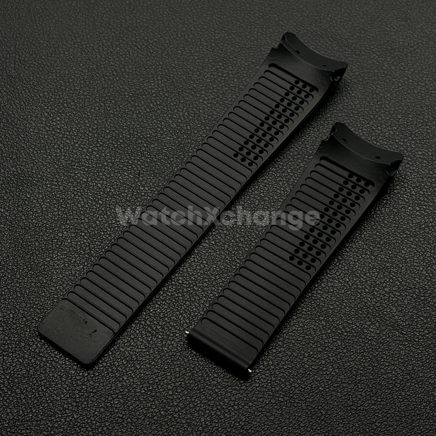 22mm Black Rubber Watch Strap Band Breathable Waterproof For TAG Heuer Carrera