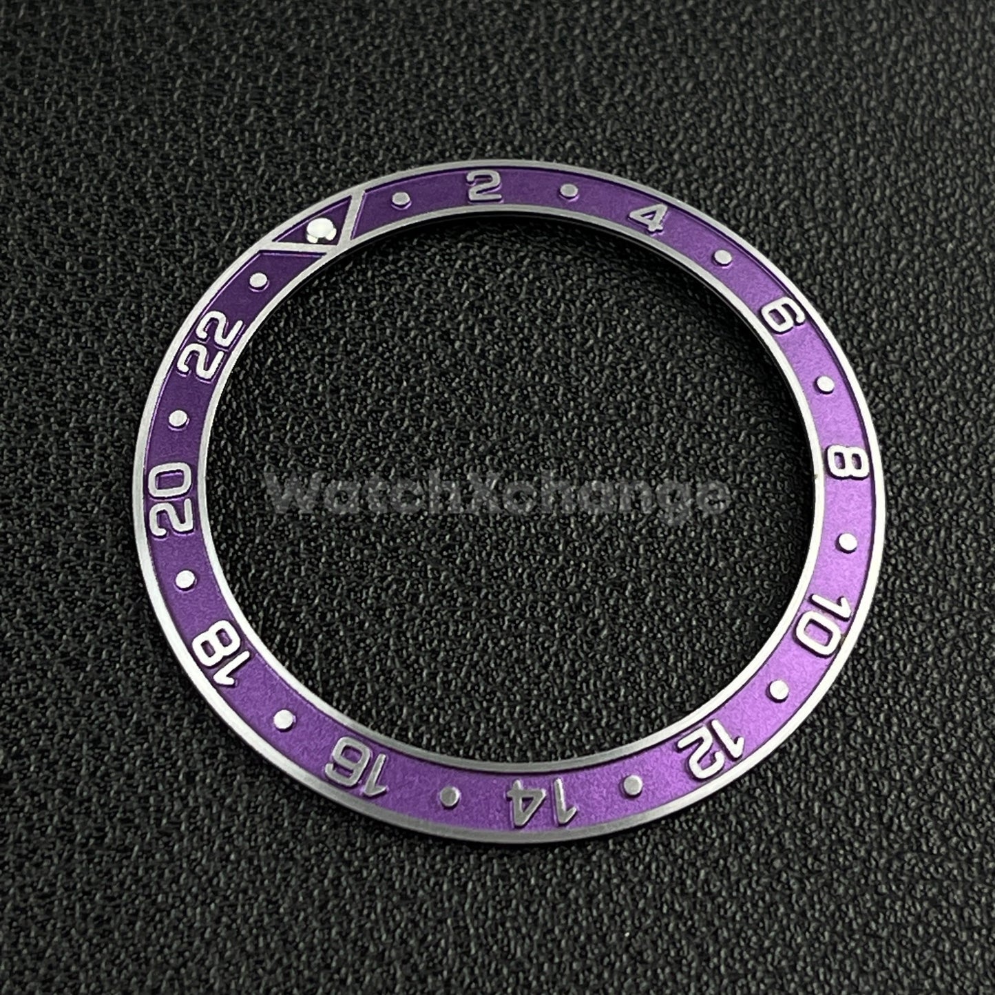 Purple & Silver 38mm Sloping Bezel Insert For Watch GMT Seiko Rolex SKX007 SRPD