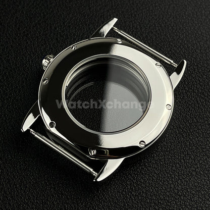 Sapphire Crystal 42mm Stainless Steel Watch Case For ETA 2824 PT5000 Movement