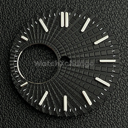 28.5mm Black Watch Dial Face Green Luminous For Seiko NH38 Movement
