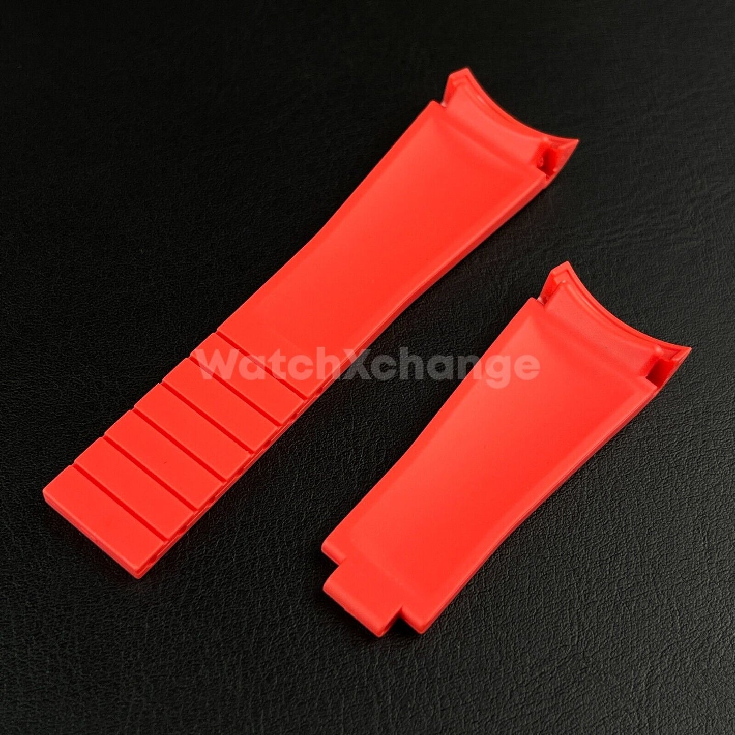 Red Rubber Strap Rolex Submariner GMT Master Deployment Clasp Oysterflex 20mm