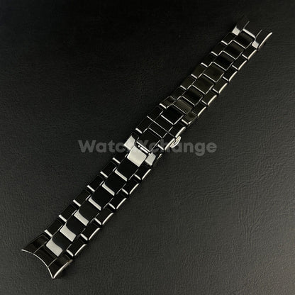 For Emporio Armani AR1400 Watch Black 22mm Ceramic Strap Band Bracelet Clasp