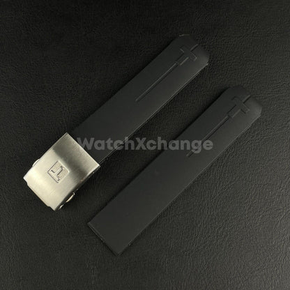 For T-TOUCH Watch TISSOT 20mm Rubber Z353 Strap Band Clasp Buckle Black