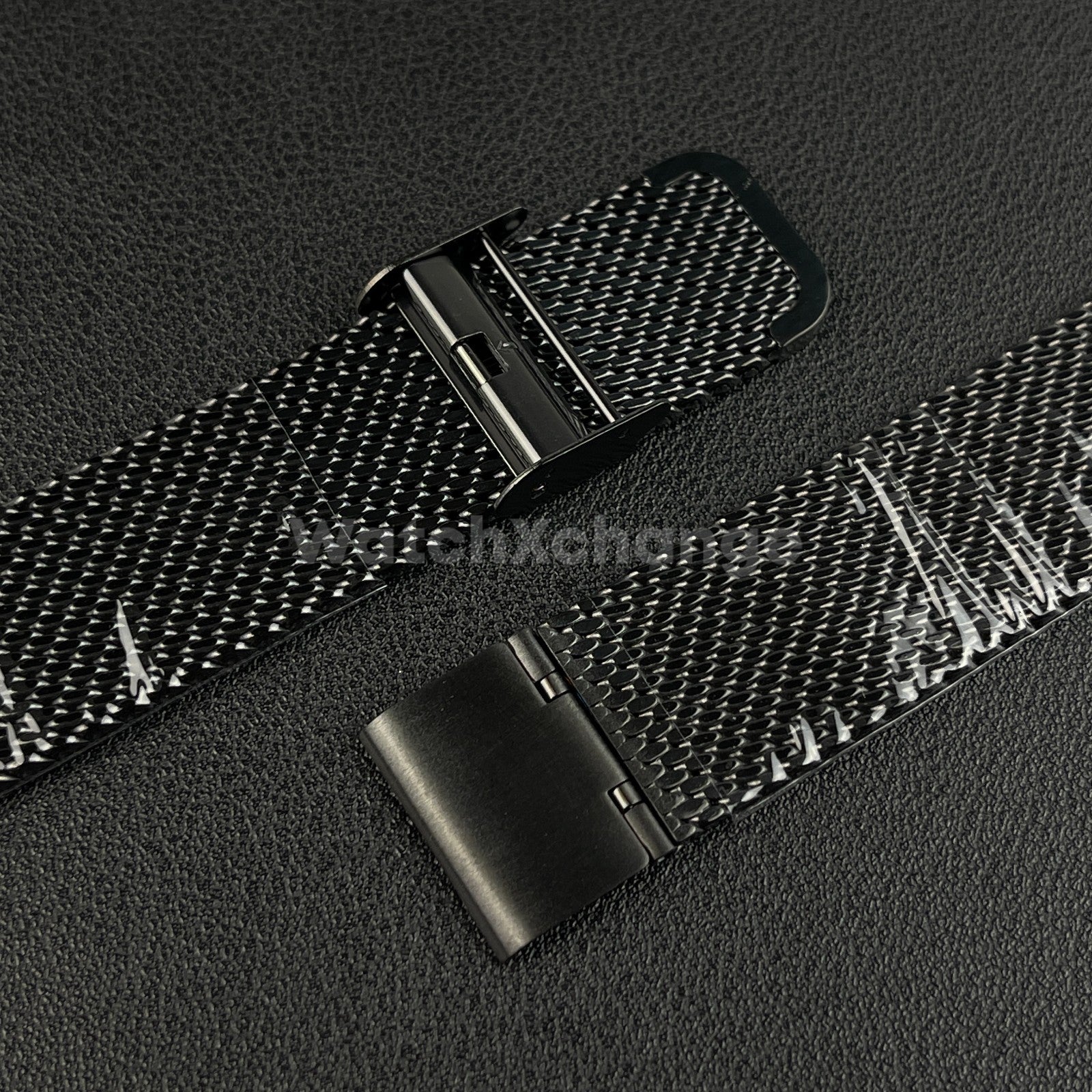 Black Milanese Mesh Watch Strap Band Steel Metal Quick Release 18mm - 24mm