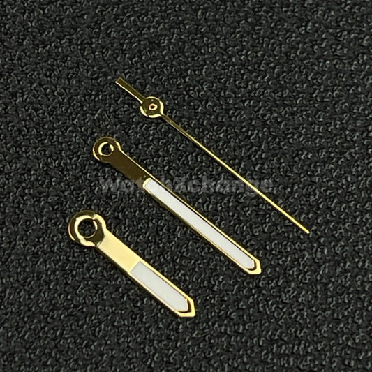 Gold & White Arrow Sword Watch Hands For Seiko VX12 VX32 VX43 Quartz Movement