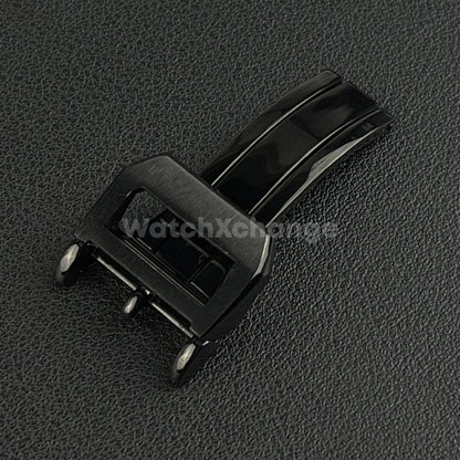 18mm Black Folding Deployment Buckle Clasp For IWC PILOT AQUATIMER
