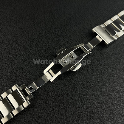 Curved End Metal Watchband Fit For Omega Seamaster AT150 Aqua Terra Watch Strap