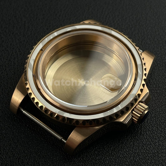 40mm Rose Gold Stainless Steel Divers Watch Case GMT Submariner for NH35 NH36