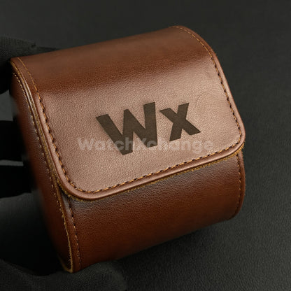 Brown Luxury Watch Storage Case Portable Travel Leather Watch Handmade Case