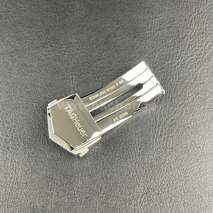 TAG Heuer 18mm 20mm Stainless Steel Watch Buckle Double Button Clasp Silver