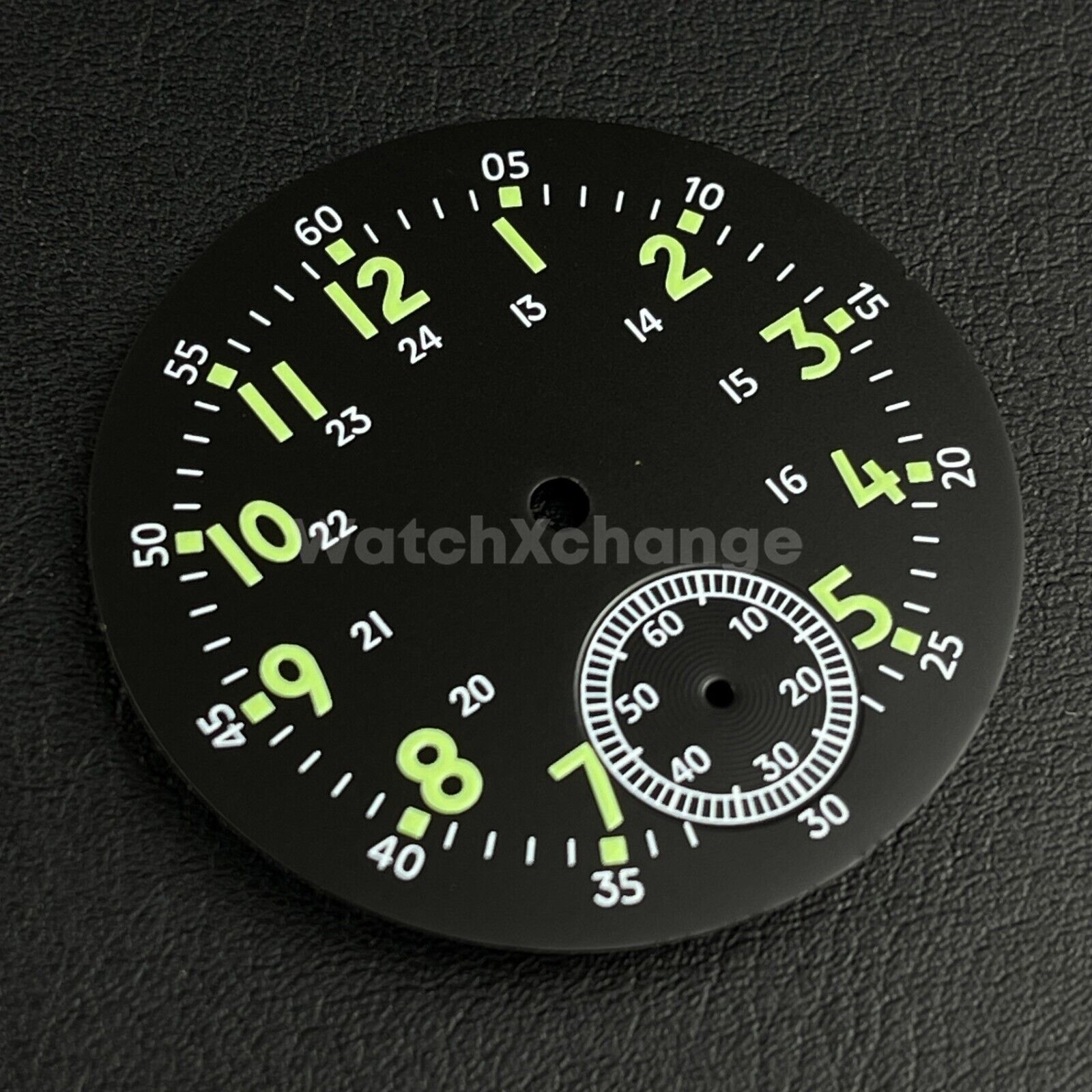 Defective 37mm Green Watch Dial Green Luminous DIY For ETA6498 ST3621 Movement