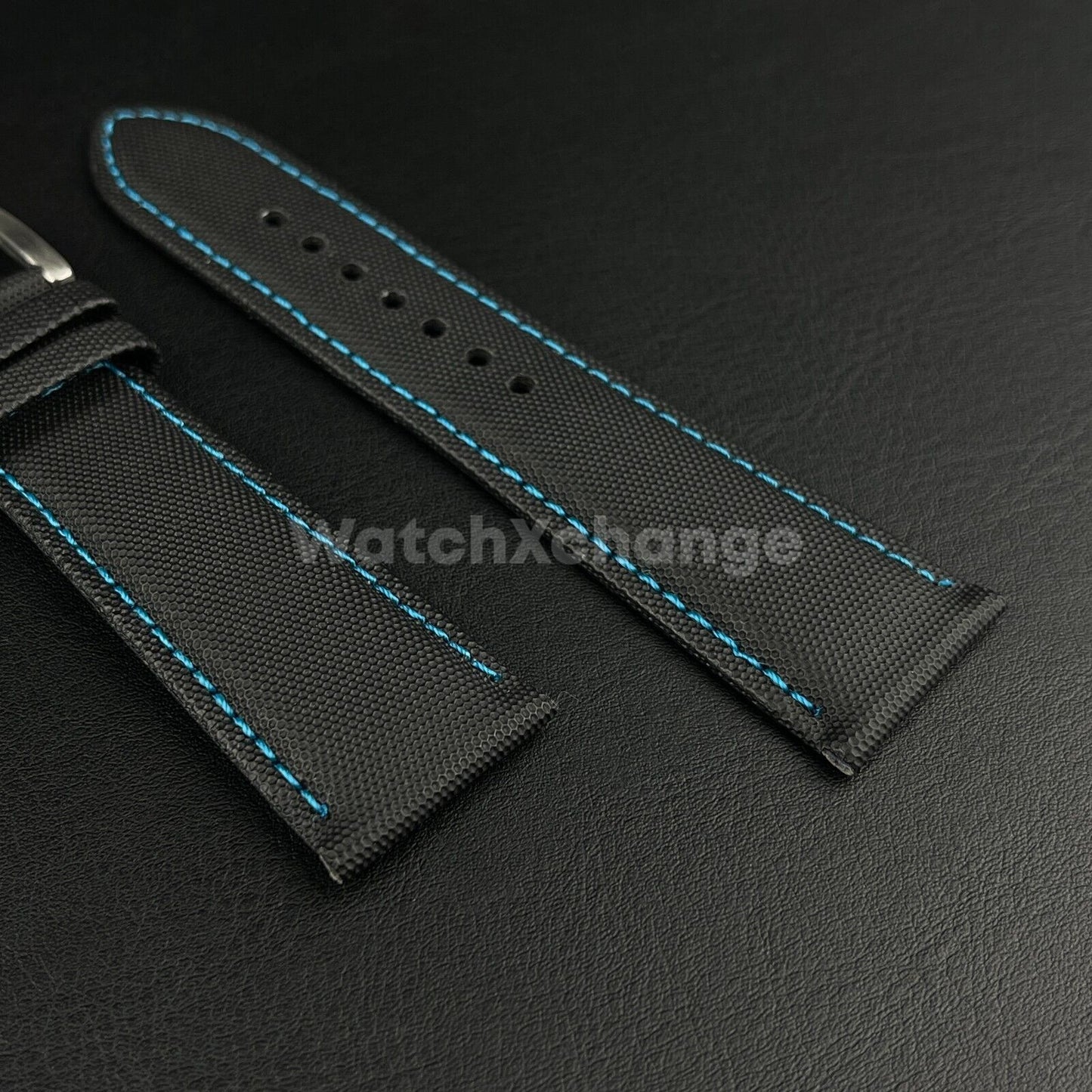 Black Nylon Strap fit Tag Heuer Monaco Carrera Formula 1 Watch 24mm