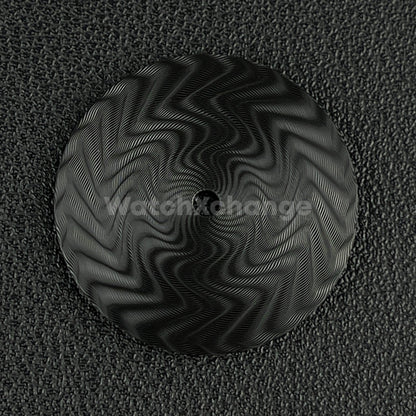 28.5mm Black Water Ripple Texture Watch Dial Face for SEIKO NH35 Movements