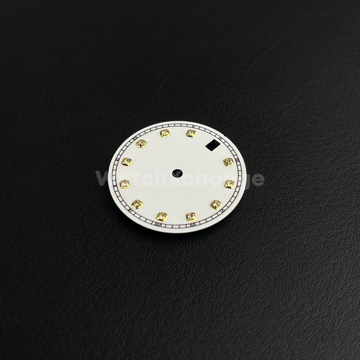 28.5mm White Enamel Diamond Watch Dial for SEIKO NH35 NH36 Movement