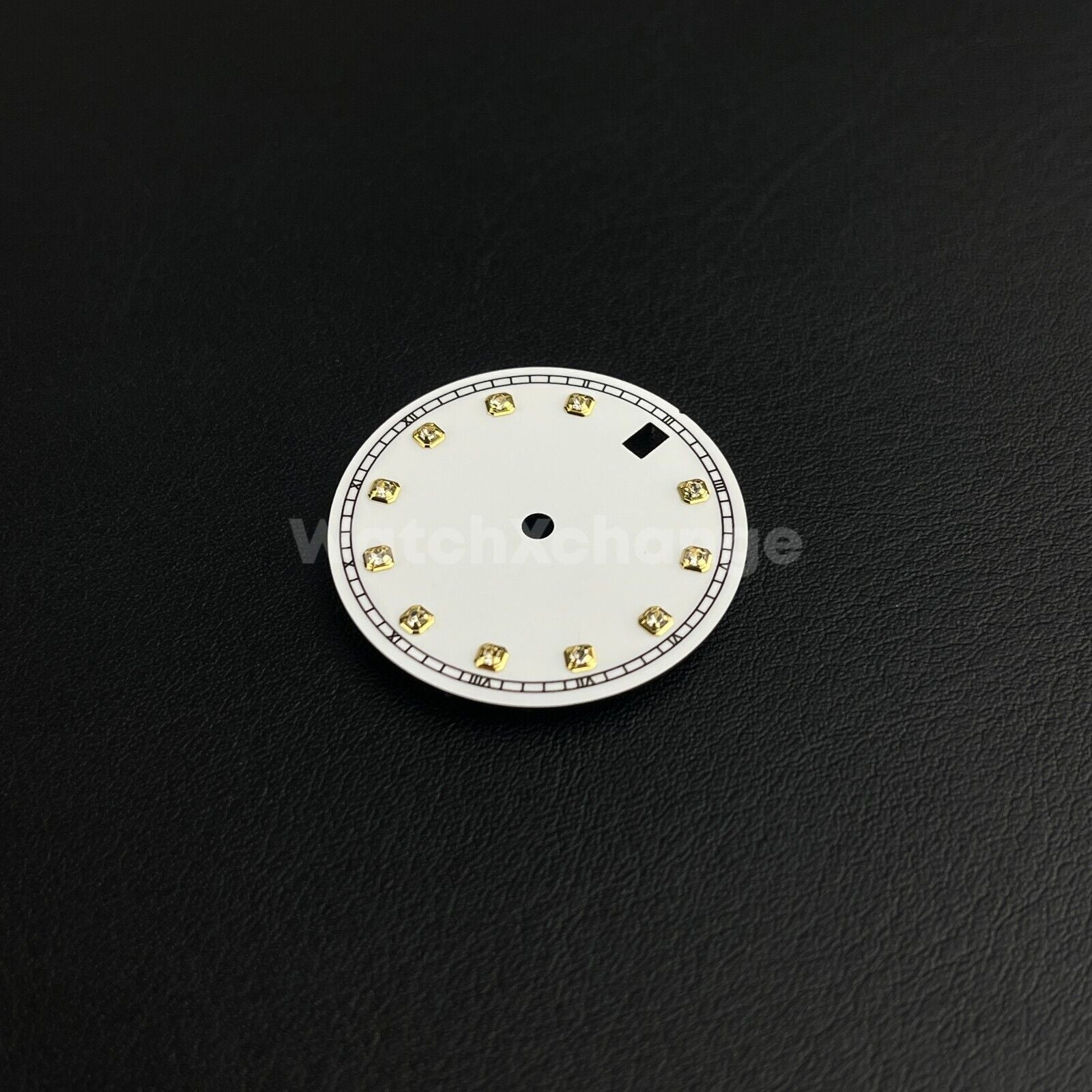 28.5mm White Enamel Diamond Watch Dial for SEIKO NH35 NH36 Movement