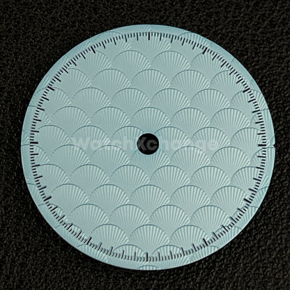 28.5mm Light Blue Shell Texture Watch Dial Face for SEIKO NH35 NH36 Movements
