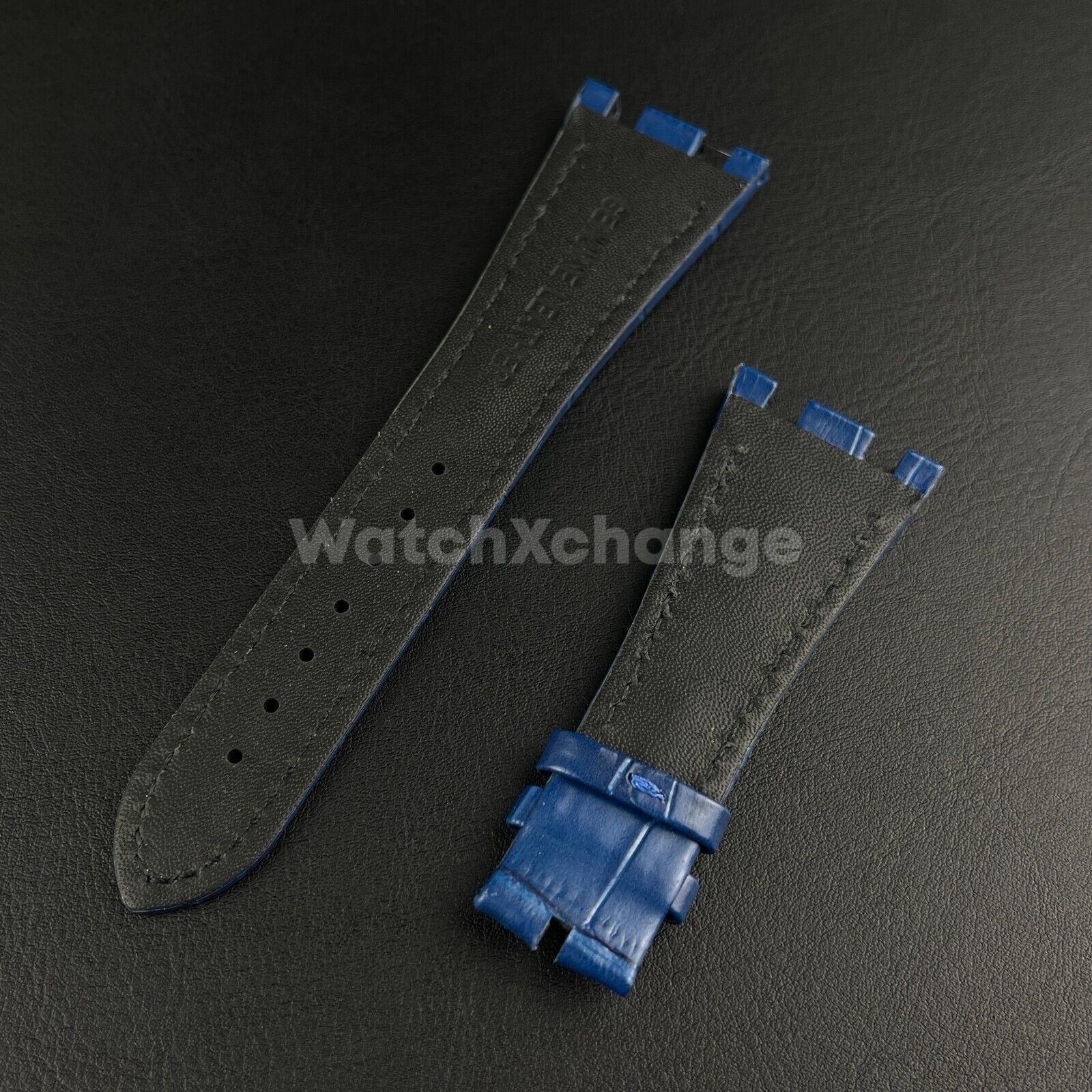 Blue High Quality Genuine Leather Watch band Strap 28mm for AP ROYAL OAK