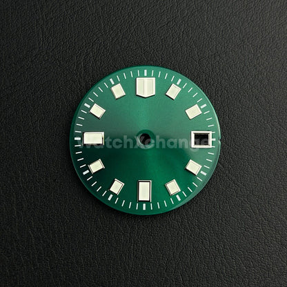 28.5mm Dark Green Watch Dial for SEIKO NH35 4R36 Watch Movement Parts