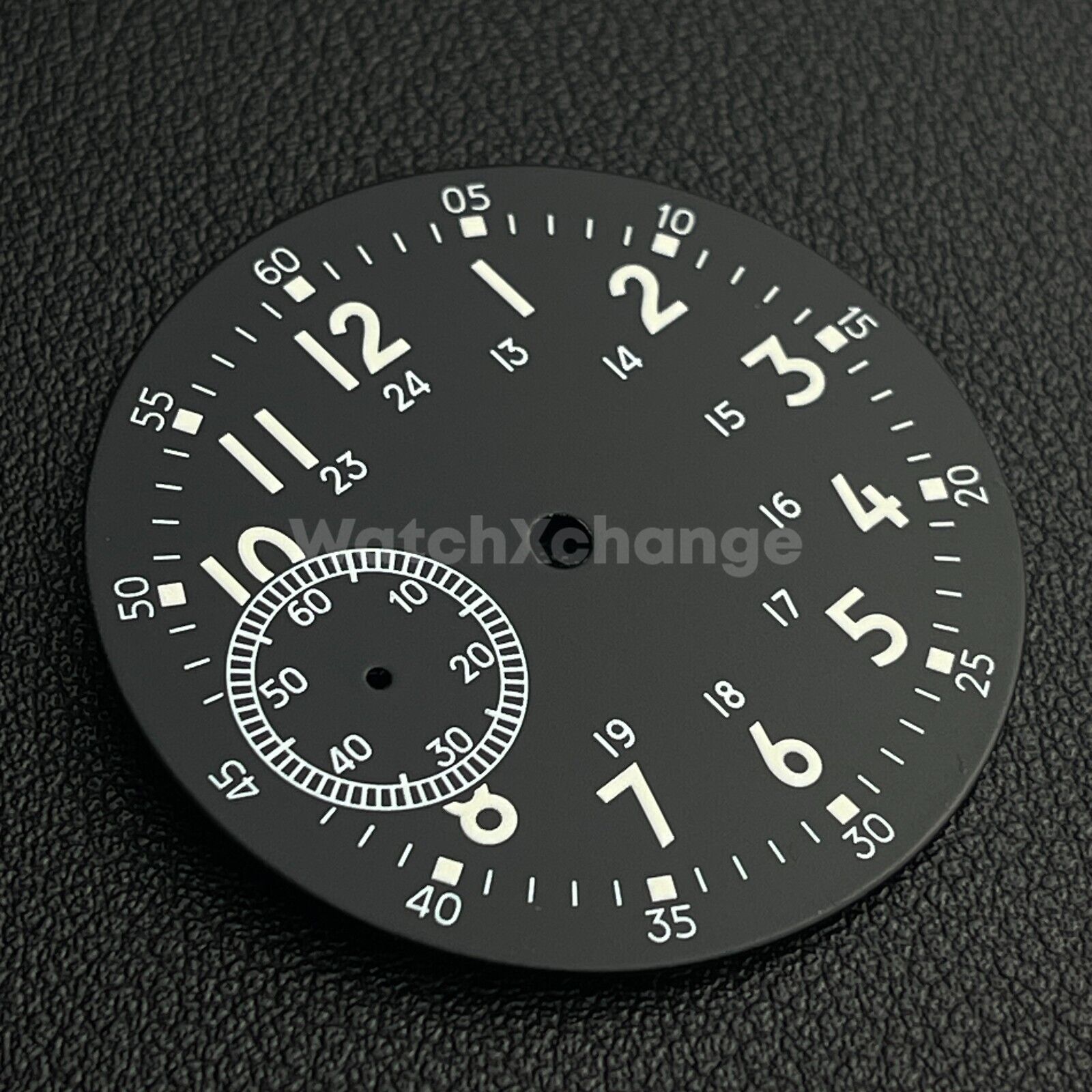 38.9mm Black Watch Dial Green Luminous For ETA6497 Seagull ST36 Movement Part