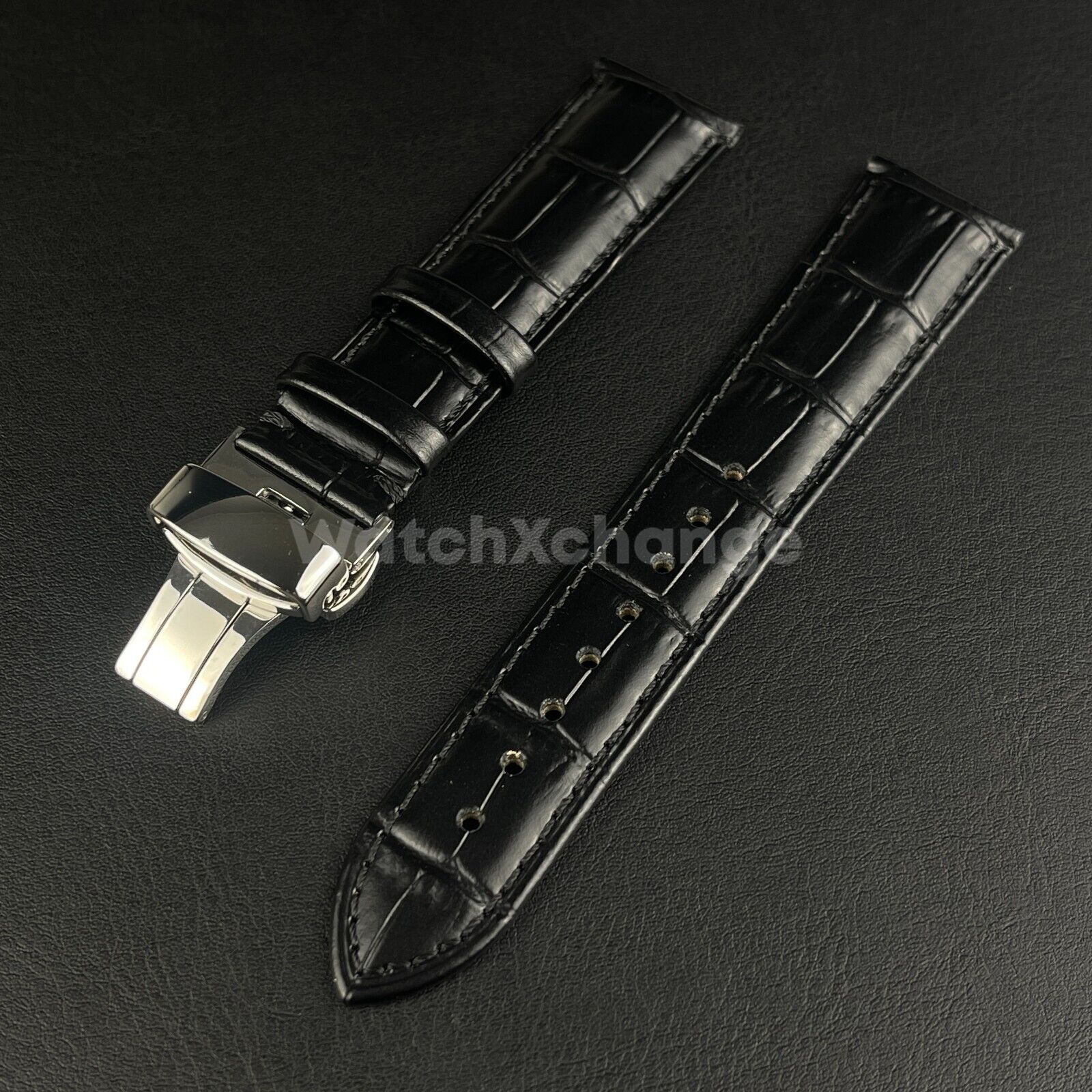 19mm 20mm Black Leather Strap For Tissot PRC200 T17 T41 T461 T014430A T014410A