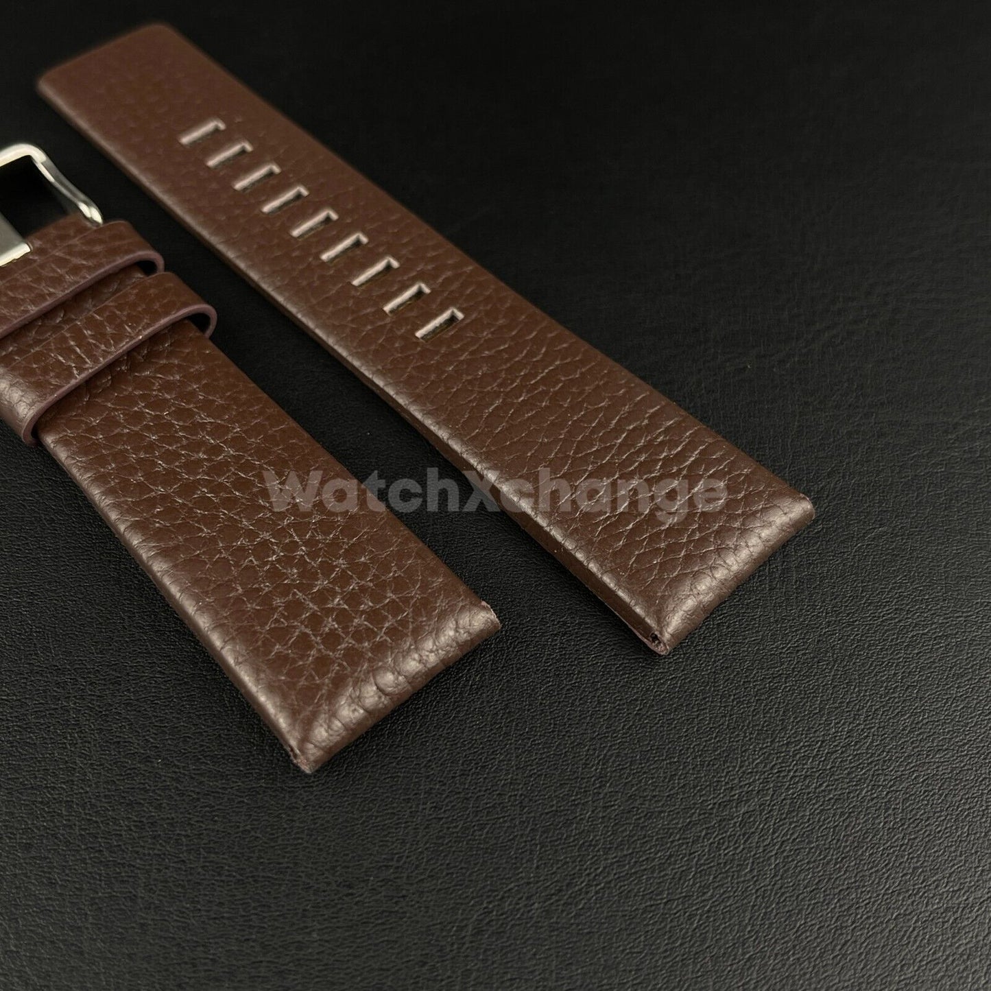 Brown Genuine Leather Strap Diesel DZ Series Steel Studded Riveted 22mm - 30mm