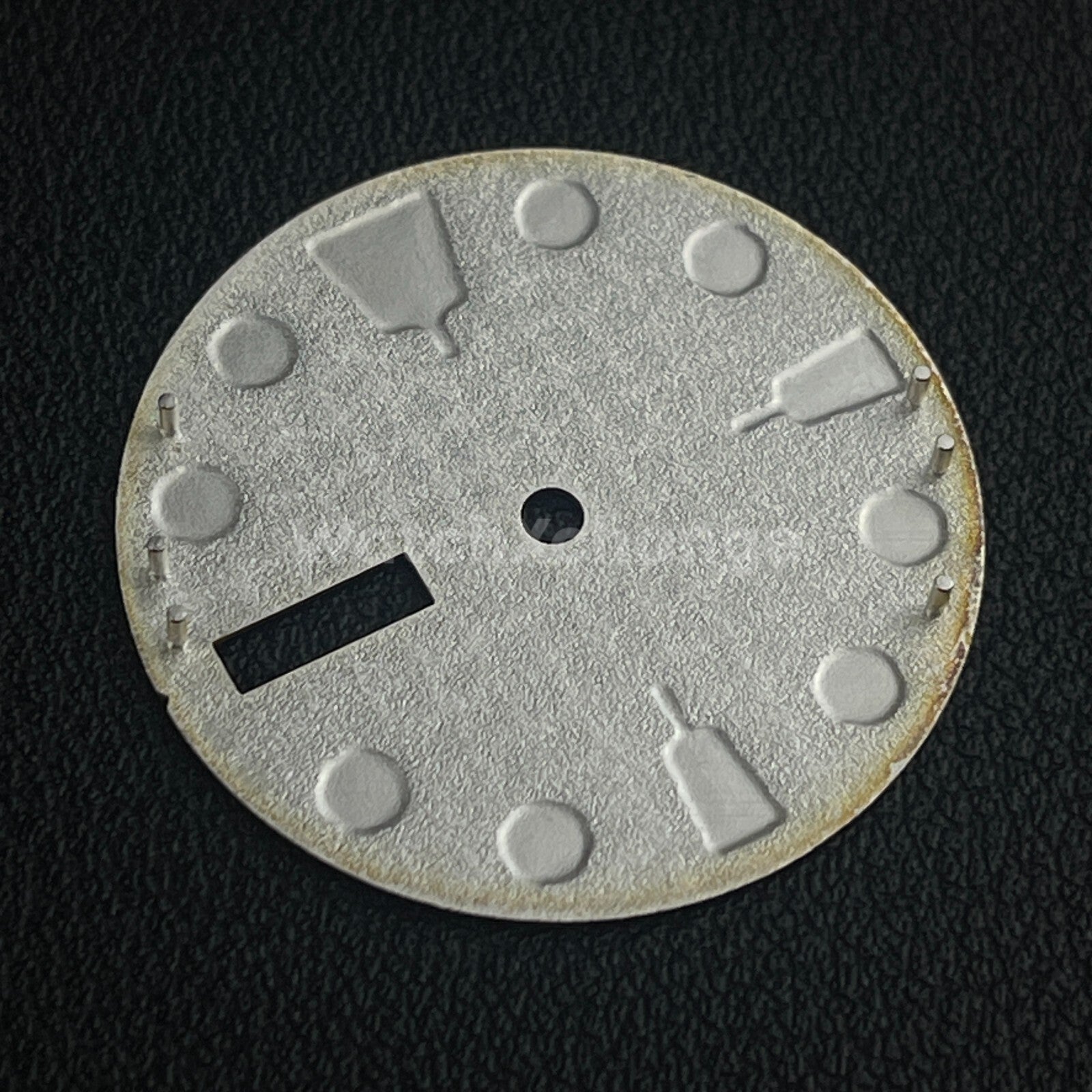 28.5mm Dark Brown Stucco Texture Watch Dial Face for SEIKO NH36 Movement