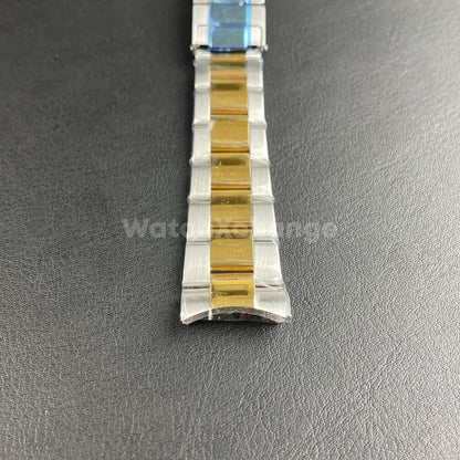 Silver Gold Watch Strap Band Replacement fit Rolex Submariner, Daytona, GMT 20mm