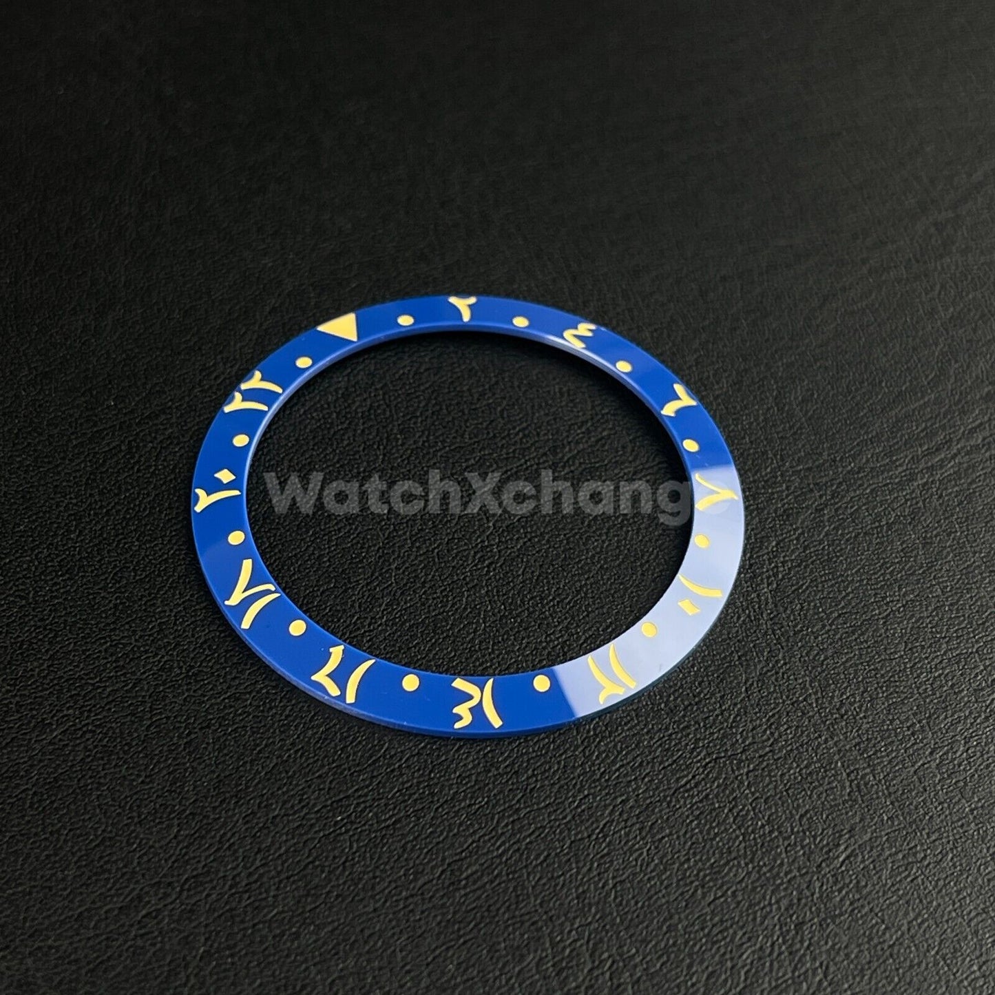 38mm Ceramic Arabic Bezel insert Blue Gold For Rolex Seiko SKX SRPD