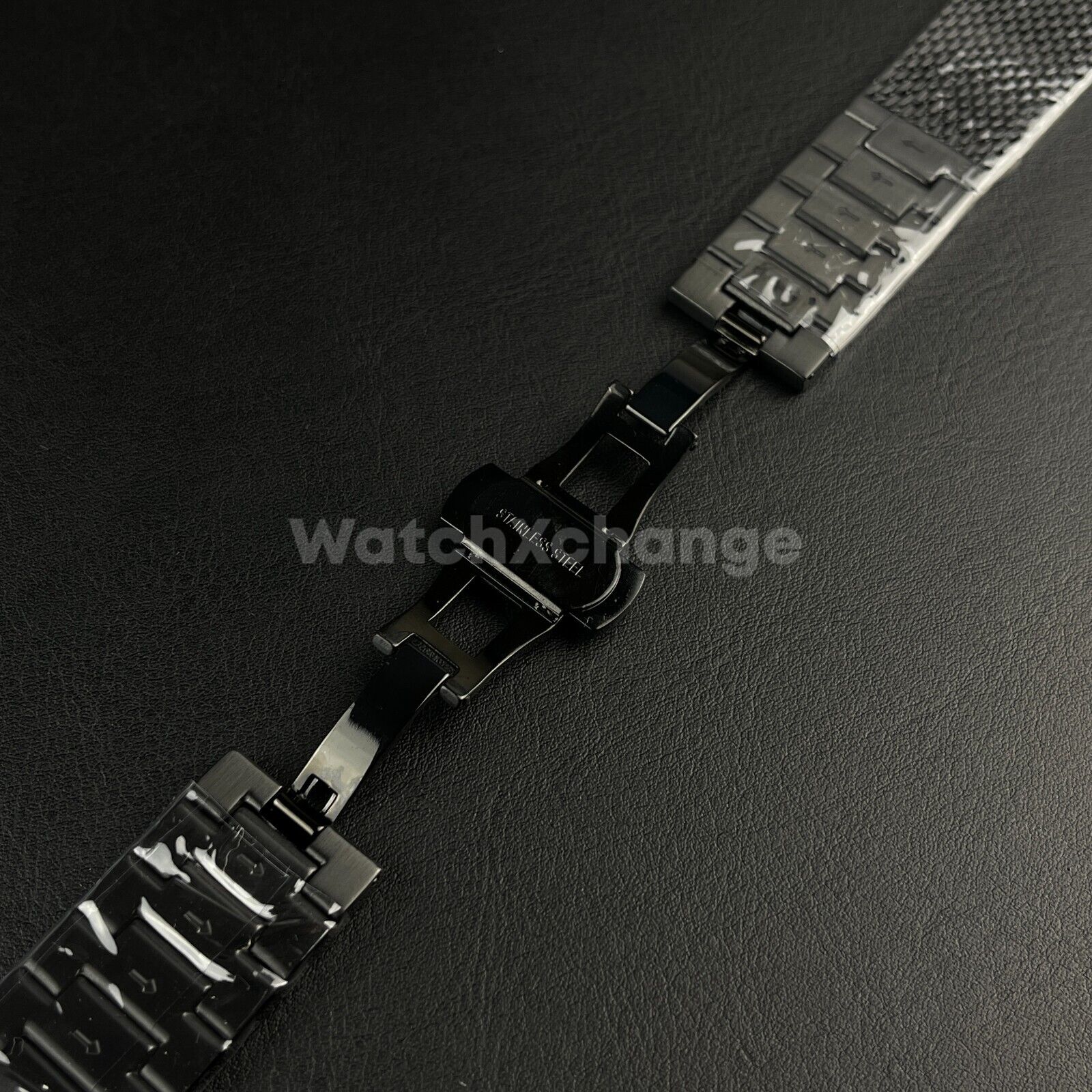 Black Metal Steel Mesh Strap For Citizen Eco-Drive Navihawk 22 23mm