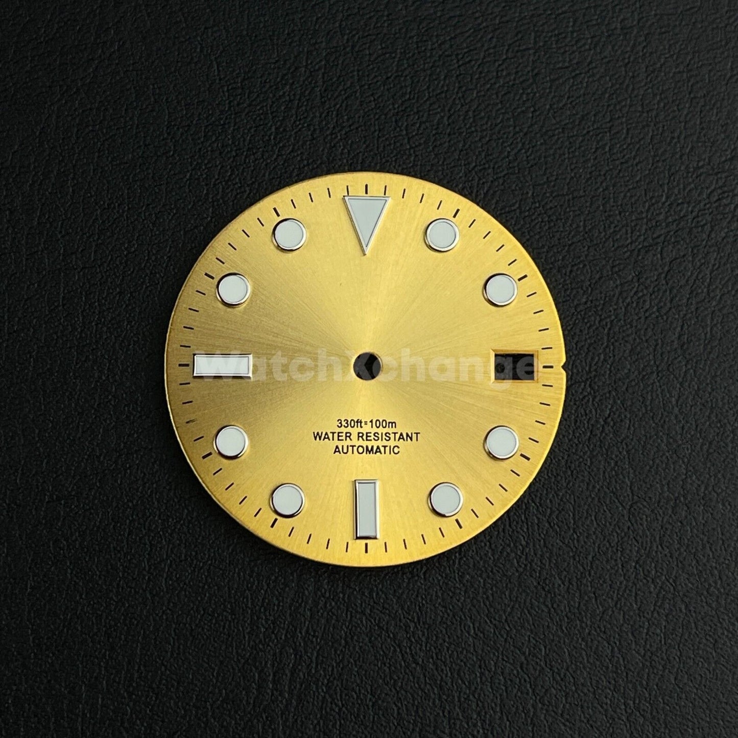 28.5mm Gold Watch Dial Green Luminous for SEIKO NH35 Watch Movement Parts