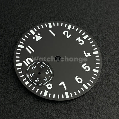 37mm Black Watch Dial Green Luminous For ETA6497 Seagull ST3600 Movement Part