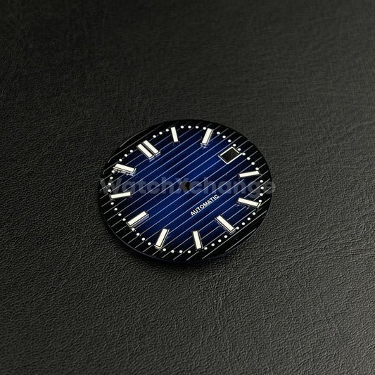 30.8mm Dark Blue Nautilus Style Dial C3 Luminous For Seiko NH35 Movement