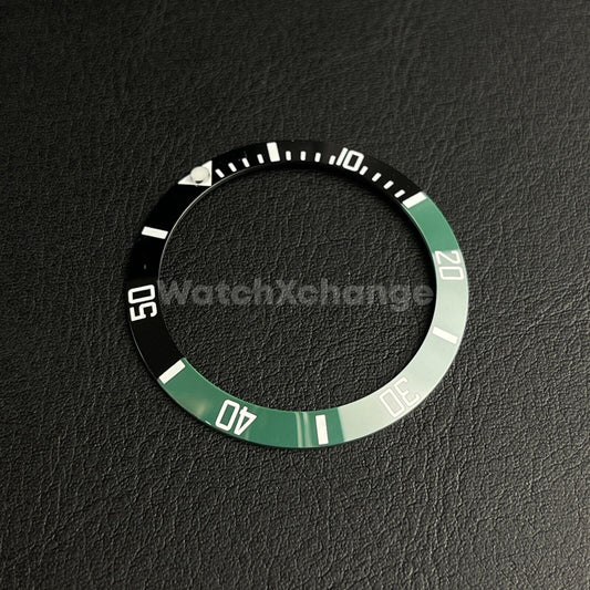 38mm Ceramic Bezel insert Black Green For Rolex Seiko SKX SRPD Sprite