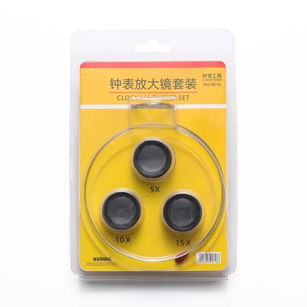 4pc Eyeglass Loupe Headband Magnifier Watchmakers Magnify Glasses 5x 10x 15x
