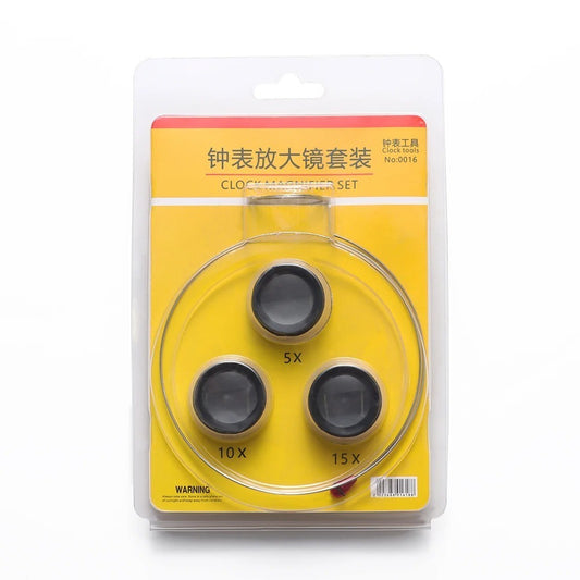 4pc Eyeglass Loupe Headband Magnifier Watchmakers Magnify Glasses 5x 10x 15x