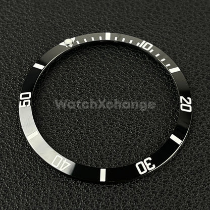 34mm Black & White Ceramic SUB Bezel Insert For Seiko Rolex Tudor Divers Watch