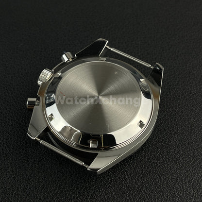 DEFECTIVE 40mm Silver Stainless Steel Watch Case for VK63 Quartz Movement