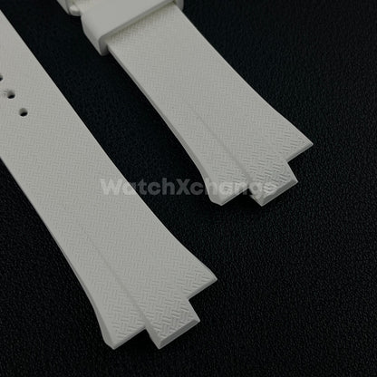 White Rubber Watch Strap For Citizen Tsuyosa NJ0150 NJ0151ME NJ01510158 9mm