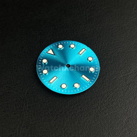 28.5mm Light Blue Watch Dial for SEIKO NH35 NH36 Watch Movement Parts