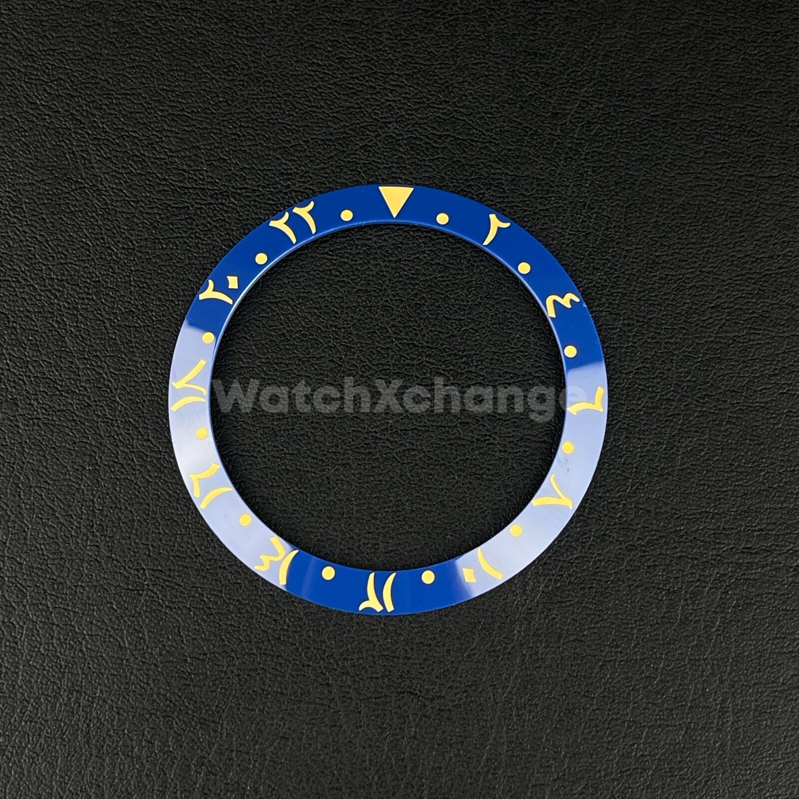38mm Ceramic Arabic Bezel insert Blue Gold For Rolex Seiko SKX SRPD